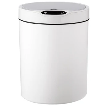 Touch waste bin white 12 liters