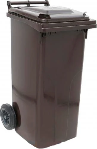 Trash can 120 l brown