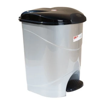 Trash can with pedal irak plastik bella No. 3 30l gray metallic