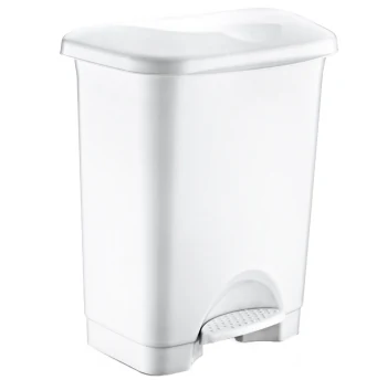 Trash can with pedal irak plastik stella 45l white