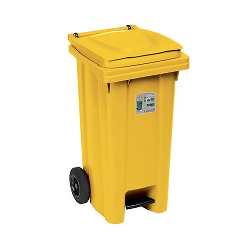 Мусорный бак с педалью Stefanplast Bidone carrellato 120л
