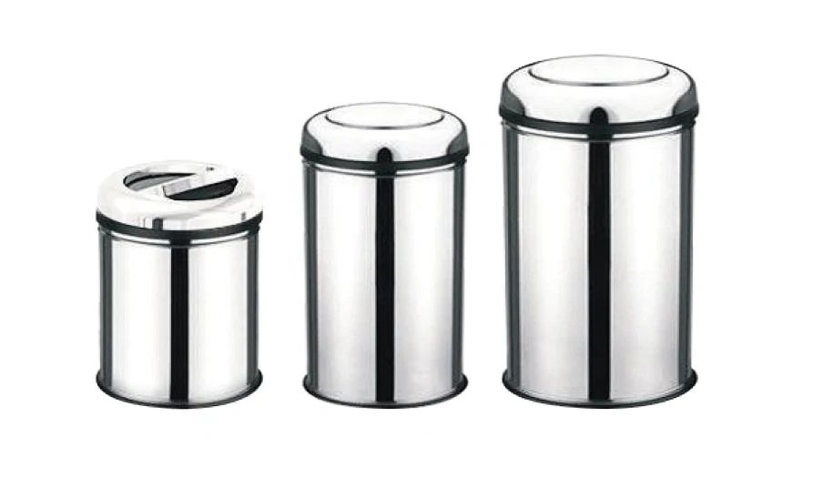 Trash can with rotating lid 12L