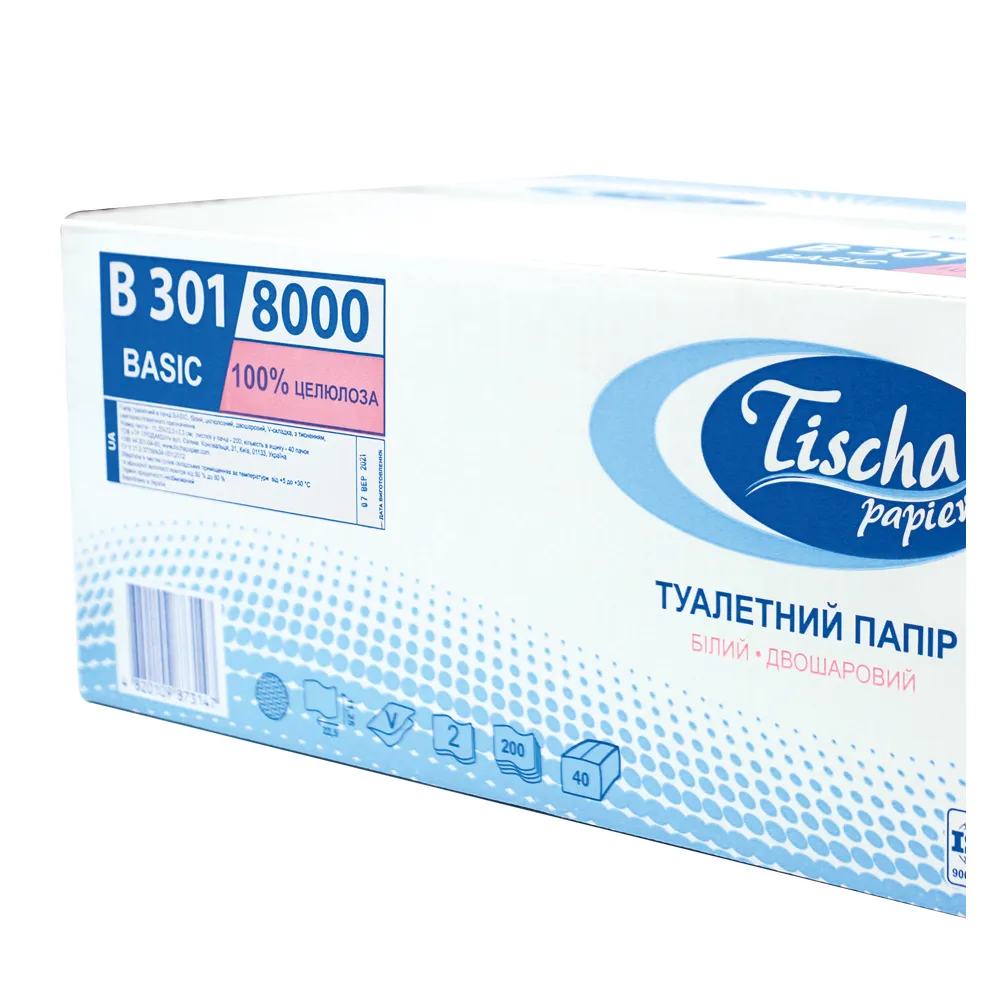 Туалетний папір у пачці  BASIC