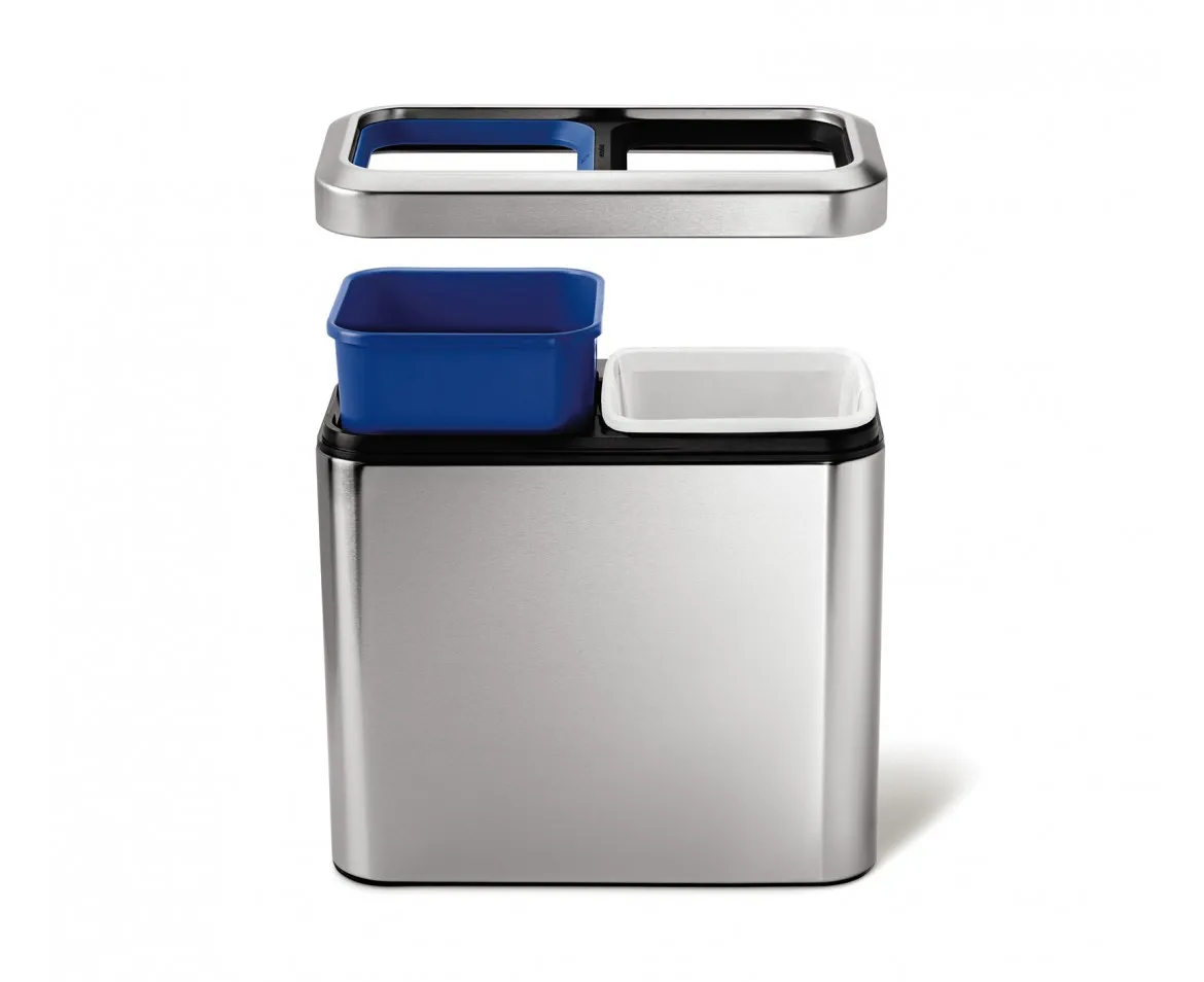 Урна відкрита подвійна 20л FPP SLIM Урна відкрита подвійна 20л FPP SLIM