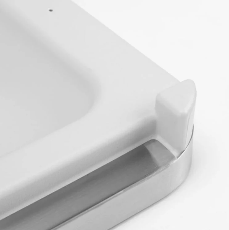 Wall-mounted changing table, folding horizontal, stainless steel cover FG1690