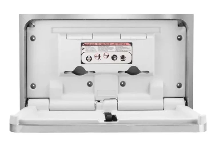 Wall-mounted horizontal folding changing table made of stainless steel FG1691