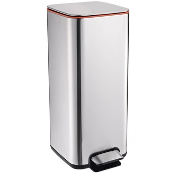 Waste bin with pedal jah 13 l metallic with inner bucket