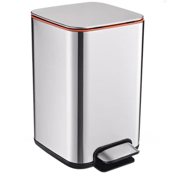 Waste bin with pedal jah 15 l metallic without inner bin