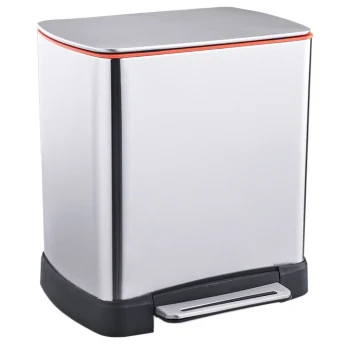 Waste bin with pedal jah 20 l metallic with inner bucket