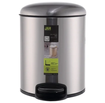 Waste bin with pedal jah 4 l metallic