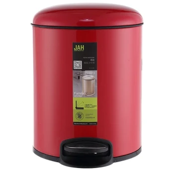 Waste bin with pedal jah 7 l red