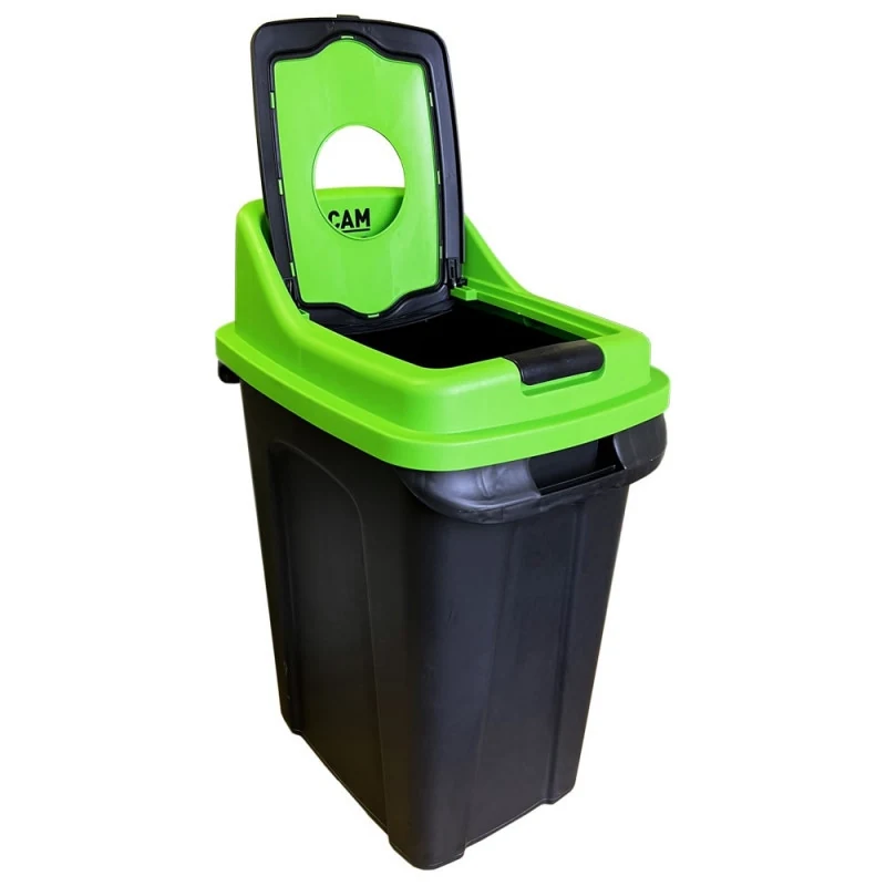 WASTE SORTING TANK PLANET RE-CYCLER 50 L BLACK - GREEN (GLASS) WASTE SORTING TANK PLANET RE-CYCLER 50 L BLACK - GREEN (GLASS)