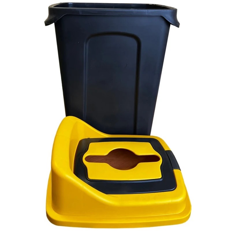 WASTE SORTING TANK PLANET RE-CYCLER 50 L BLACK - YELLOW (PLASTIC) WASTE SORTING TANK PLANET RE-CYCLER 50 L BLACK - YELLOW (PLASTIC)