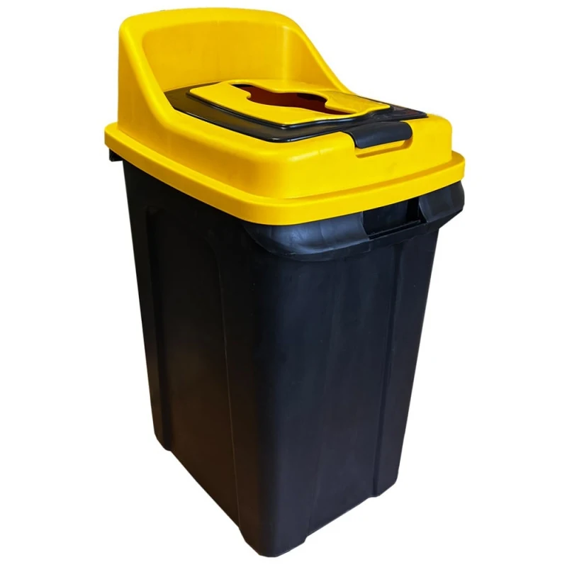 WASTE SORTING TANK PLANET RE-CYCLER 50 L BLACK - YELLOW (PLASTIC) WASTE SORTING TANK PLANET RE-CYCLER 50 L BLACK - YELLOW (PLASTIC)