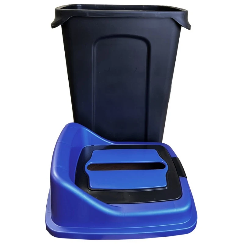 WASTE SORTING TANK PLANET RE-CYCLER 70 L BLACK - BLUE (PAPER) WASTE SORTING TANK PLANET RE-CYCLER 70 L BLACK - BLUE (PAPER)