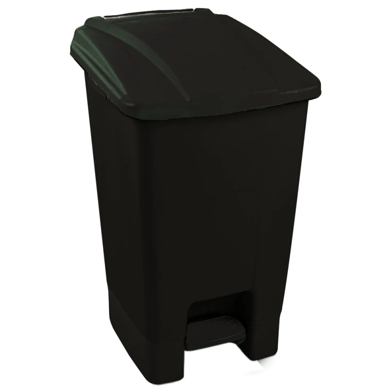 WASTE TANK WITH PEDAL PLANET 70 L BLACK - BLACK
